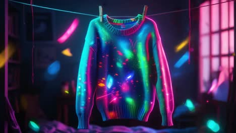 neon glowing sweater