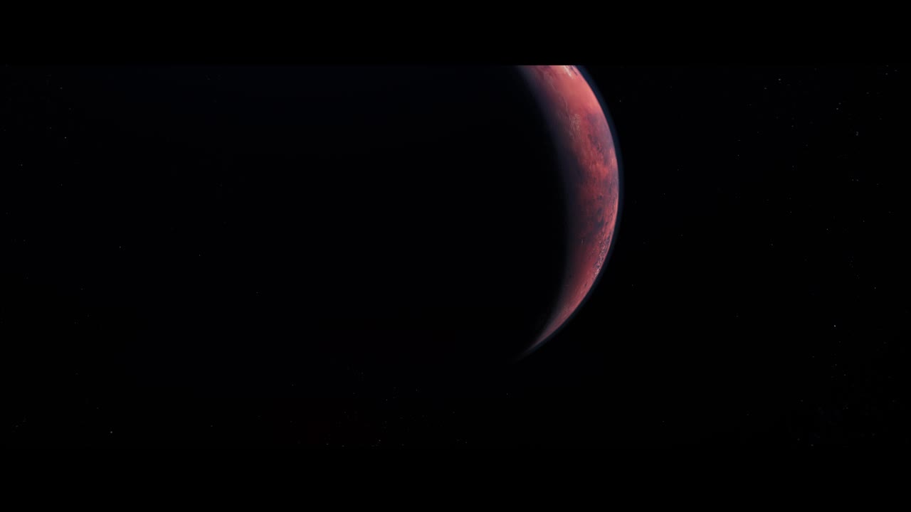 Planet Mars viewed from space