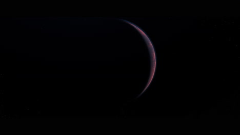 planet mars viewed from space