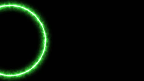 anillo verde brillante animación eléctrica gráficos de movimiento