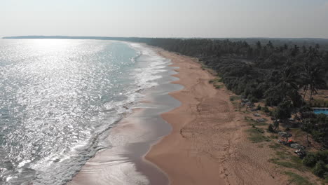 kahanda modara beach by drone in sri lanka