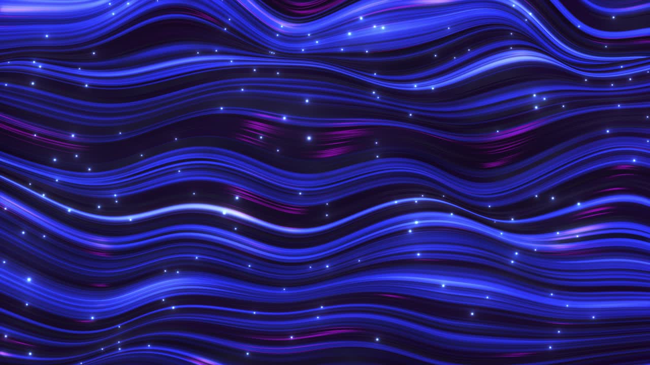 línea de onda de neón azul violeta abstracta archivada con brillo