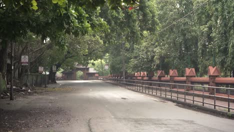 empty road in front of mananchira square gate early in the morning in calicut kozhikode