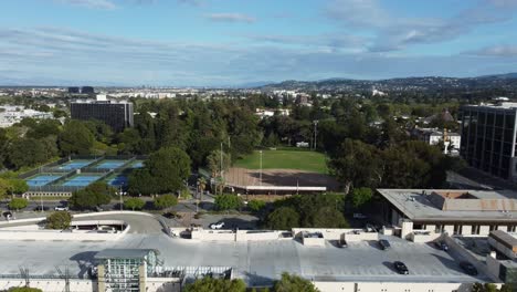 amplia vista aérea de drones de la ciudad de san mateo, california, estados unidos