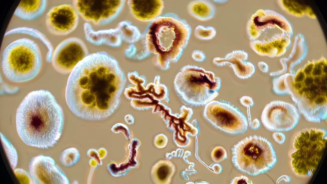 Diverse Microscopic Organisms Under Magnification