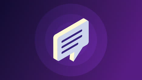 isometric speech bubble icon