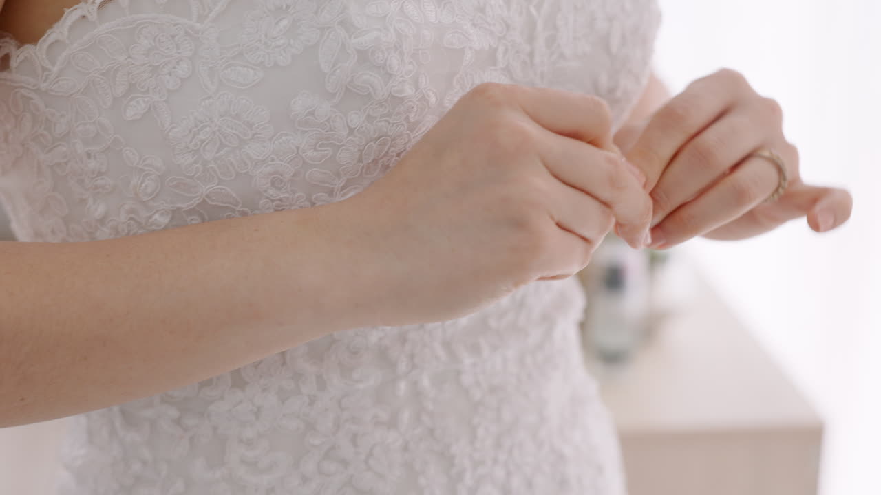 Bride with anxiety, at wedding