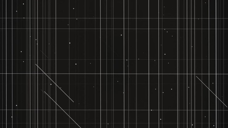 Abstract Motion Graphics Background with Moving Grid Lines and Particles