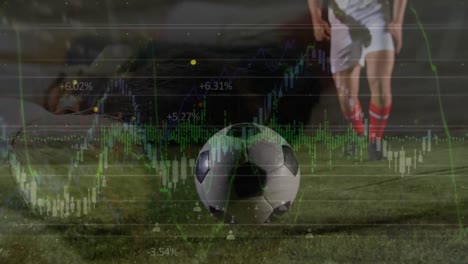 Animation-of-financial-data-processing-over-football-player