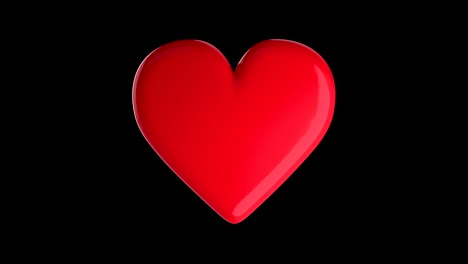 heart beating seamless loop with luma matte