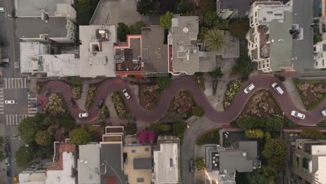 aerial view of lombard street san francisco california