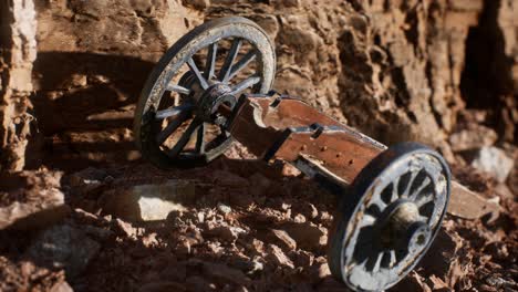 ancient historic gun in the stone canyon