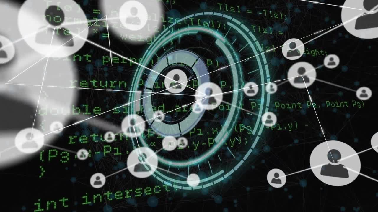 animación de la red de conexiones a través del procesamiento de datos