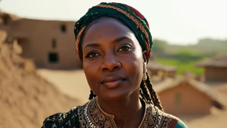 portrait of a beautiful african woman in traditional clothing