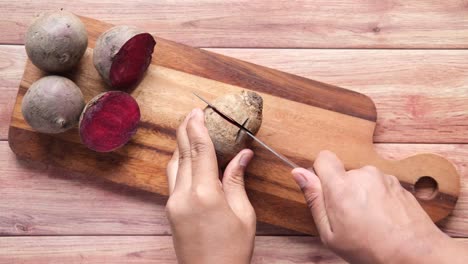 preparing beets