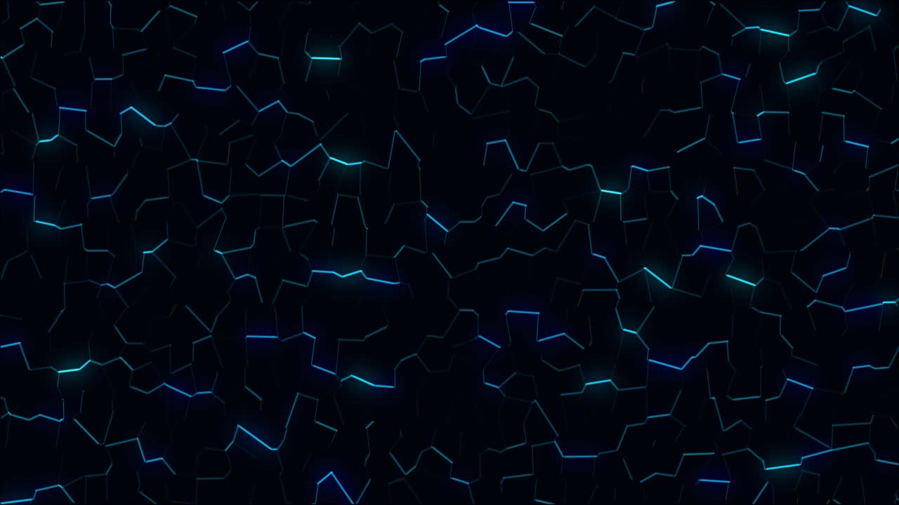 Dark blue abstract motion background with neon broken lines.Looped animation.Seamless looping.