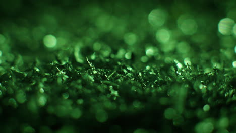 emerald color metal fillings close-up shot