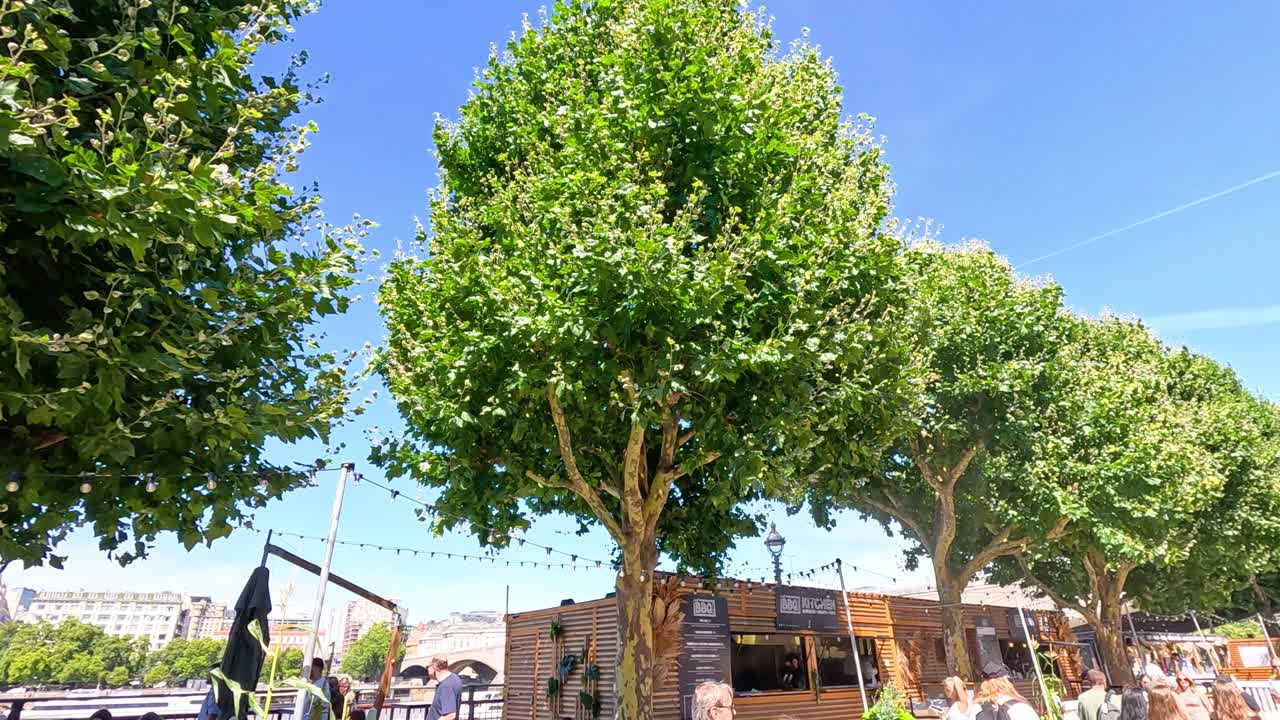 야외 에서 이 잘 내리는 날 을 즐기는 사람 들