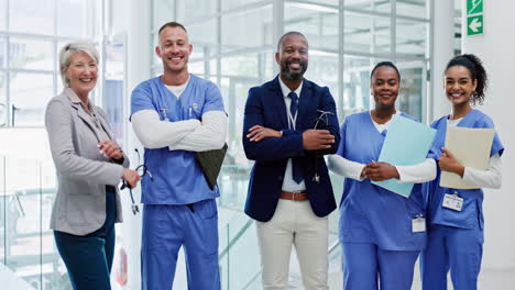 hospital staff team portrait