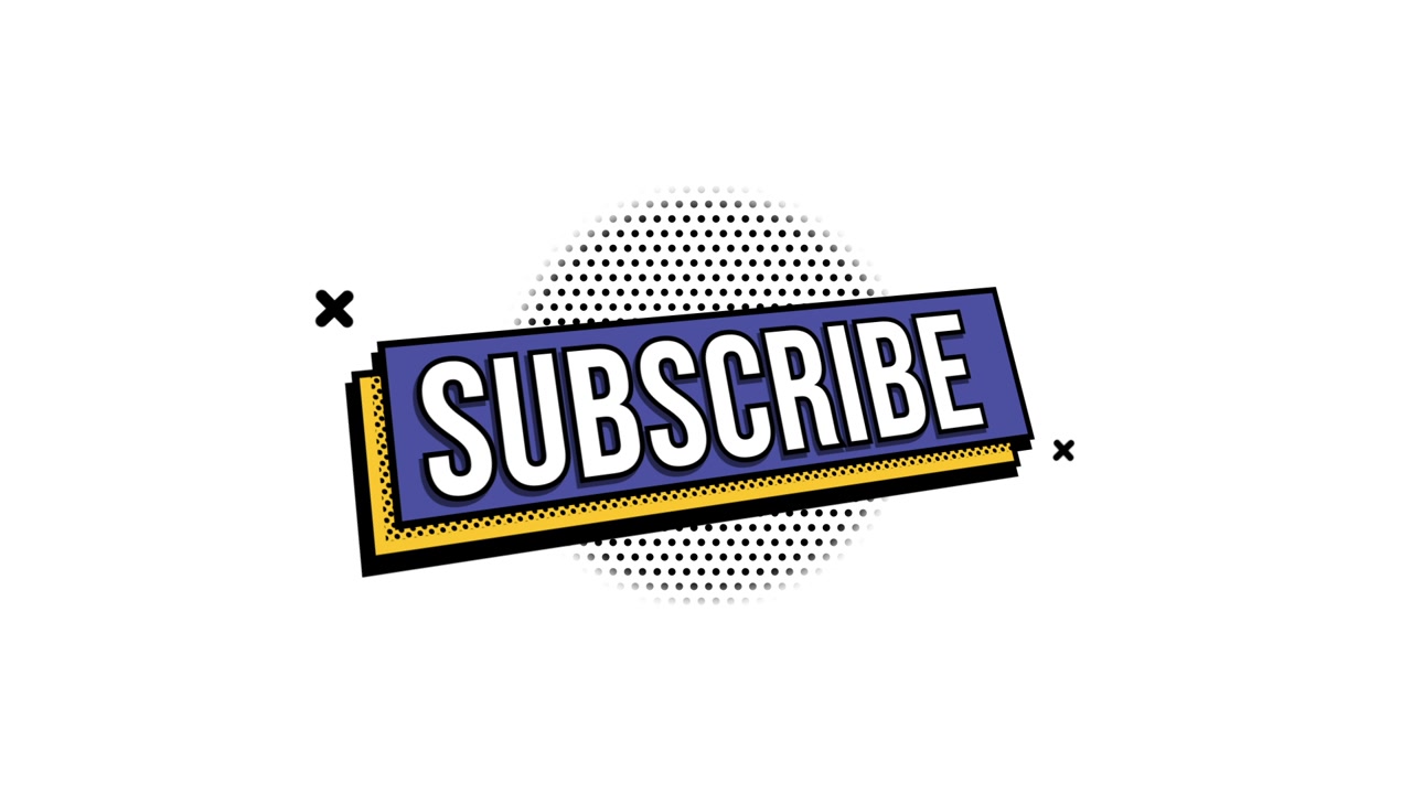 Animated Subscribe Button in Comic Book Pop Art Style