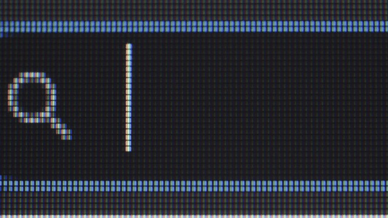 Close-up of Pixelated Text Displaying "War"