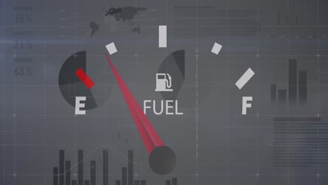 animation of data processing over car panel