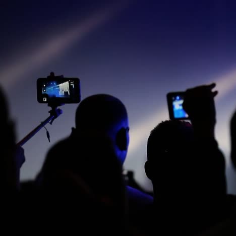 concert attendees taking pictures/videos
