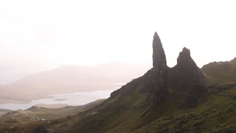 hiking path trail leading towards the old man of storr on the isle of skye, highlands of scotland