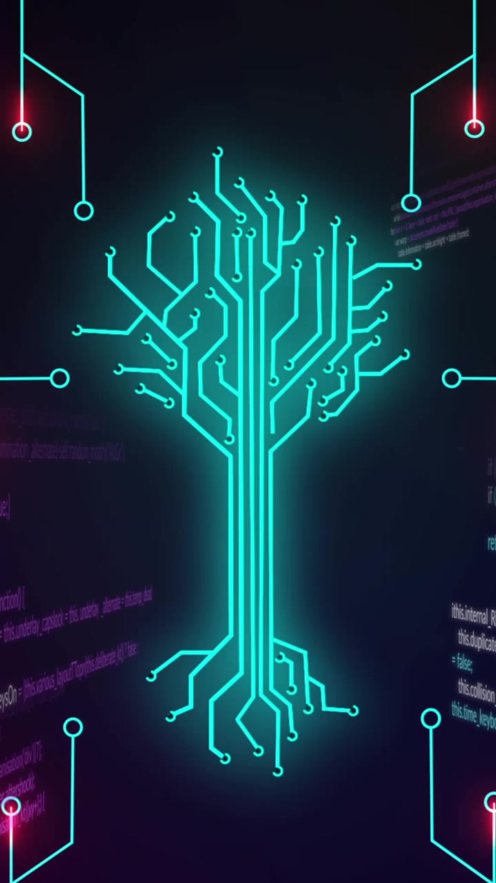 Animation of integrated circuit over data processing on digital screen