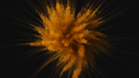 animación de una explosión monocromática de un polvo.