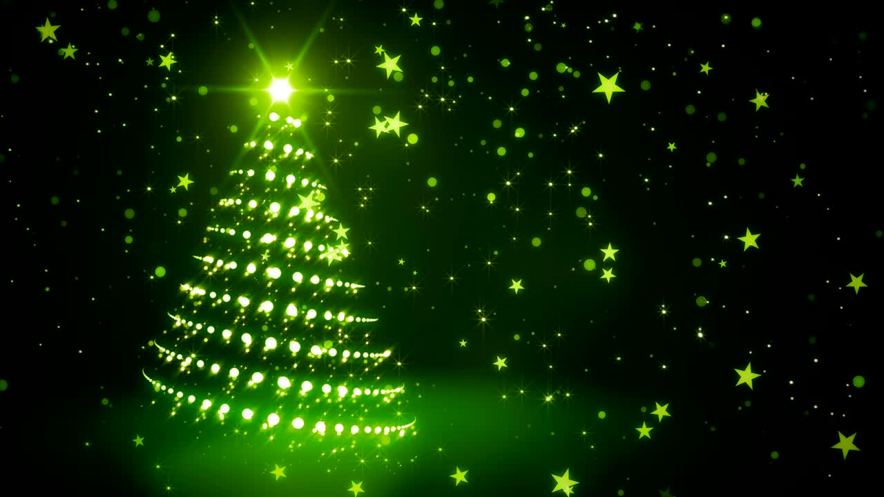 зелёная блестящая рождественская елка