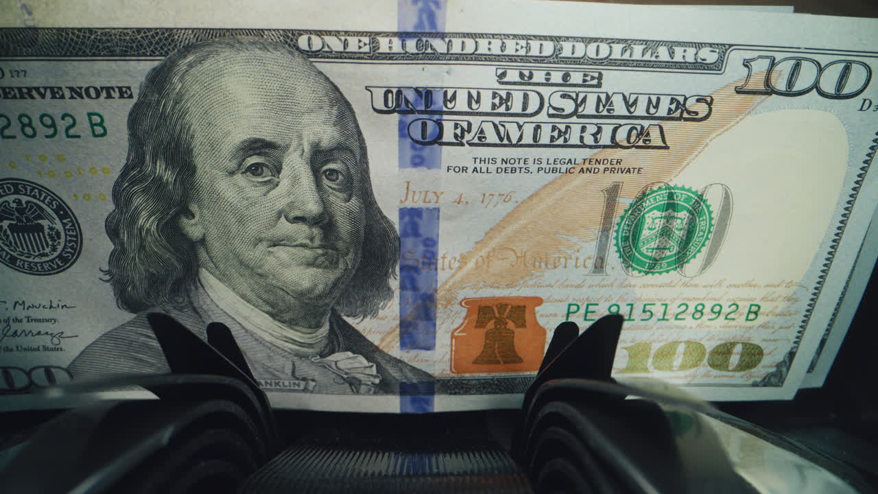 primer plano de los billetes de un dólar de estados unidos