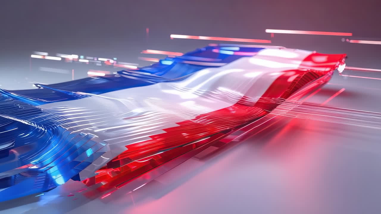 Abstract Digital French Flag