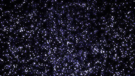partículas púrpuras brillantes en movimiento en bucle. animación abstracta