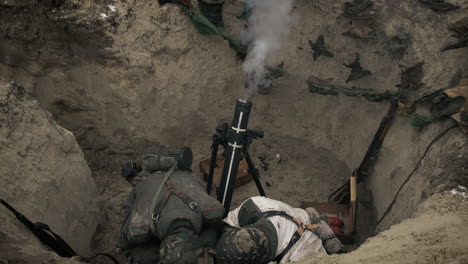 WW1 or WW2 Trench Warfare Scene