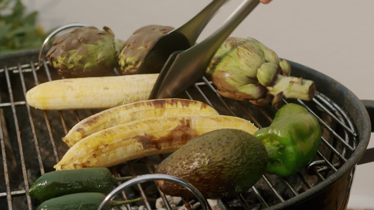 Grilled Vegetables and Bananas