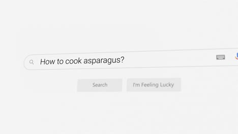 searching for how to cook asparagus? on internet browser