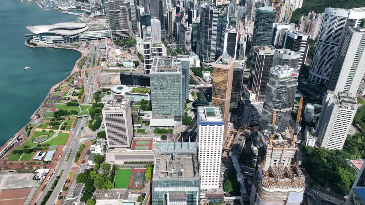 Aerial view of Hong Kong government headquarters