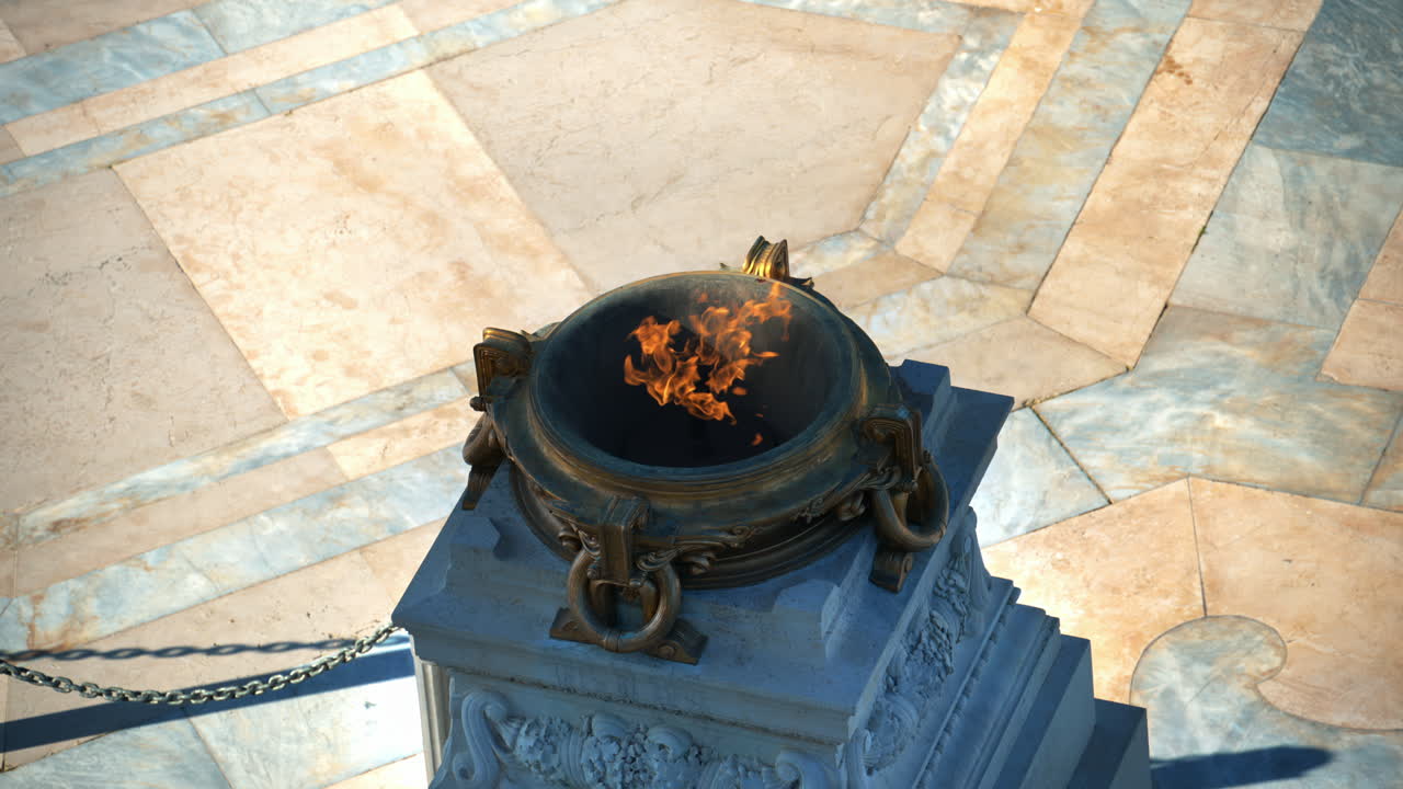 Eternal flame - Unknown Soldier Memorial Altar of the Fatherland, Rome Italy