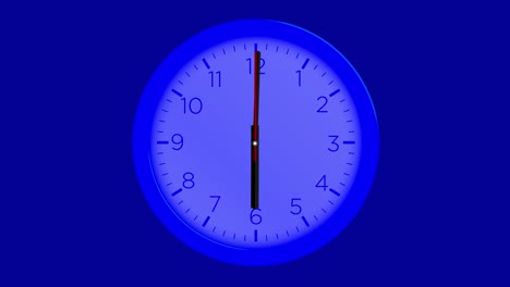 clock timelapse looping 12 hours - clock - wall clock - minimal abstract motion 3d rendering clock time concept time lapse hours - clock time lapse - clock time lapse loopable - 12 hours timelapse - blue color clock loop - blue background - clock time