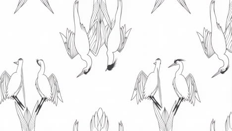 heron pattern line art