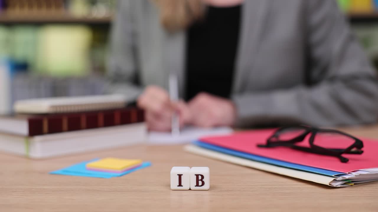 Businesswoman working at desk in office