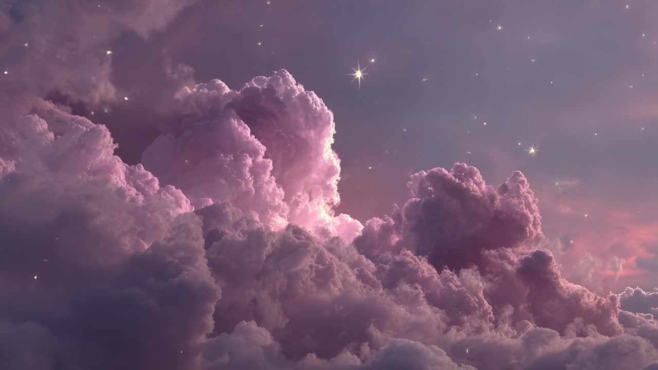 A Serene Display of Ethereal Clouds Illuminated by Soft Radiance, Capturing the Mystical Beauty of the Sky in a Dreamy Twilight Ambiance