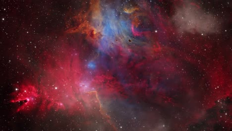 universo, nebulosa roja expandiéndose en el espacio