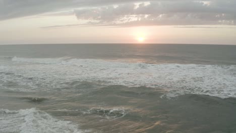 Aerial-view-of-the-waves-coming-to-the-beach