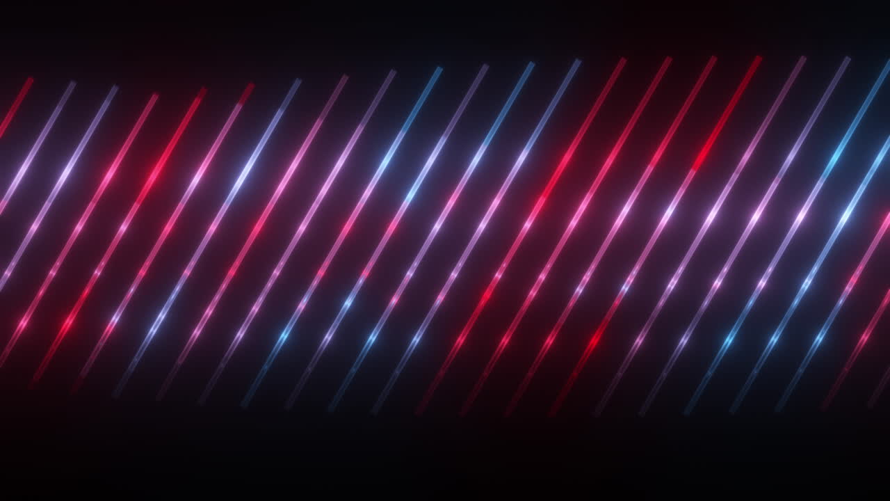 Red and Blue Weaving Metallic Glowing Virtual Fluorescent Dynamic Lines with Ripple Waves. Neon Background Wallpaper.