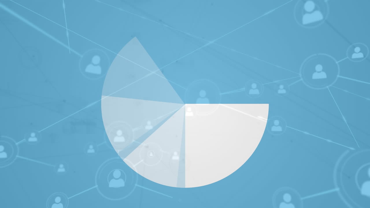 Animation of statistics over network of connections