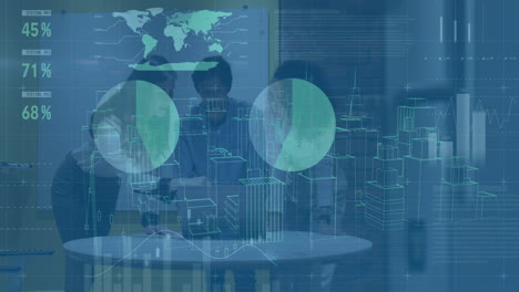 Animación-Del-Procesamiento-De-Datos-Financieros-Sobre-Diversos-Empresarios-Que-Trabajan-En-La-Oficina