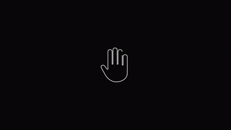 Icons of the press, click, hand transparent backgrounds with Alpha Channel