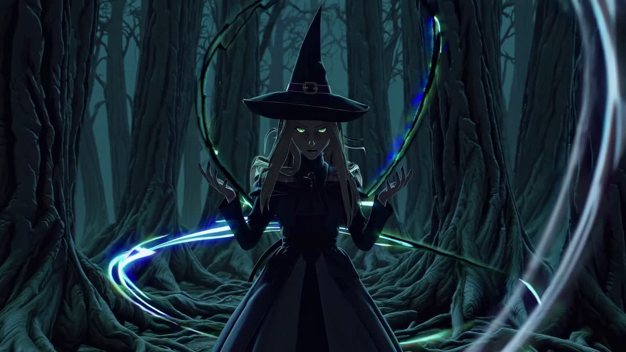 暗い森にいる強力な魔女